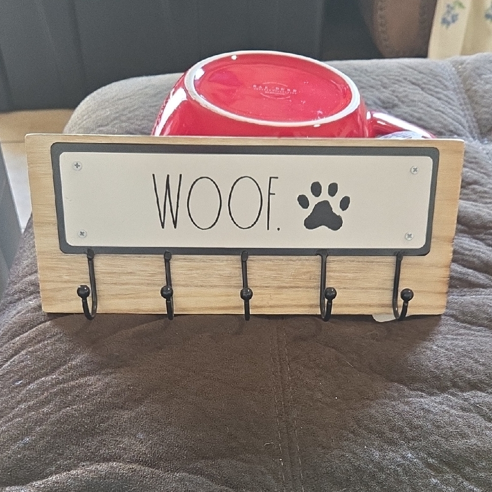 Rae Dunn "Woof" Wall Hook